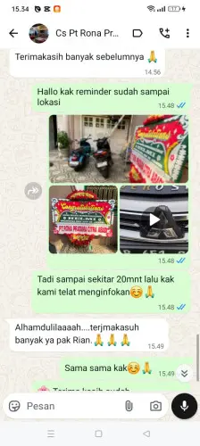 Testimonial Papan Bunga batubantar